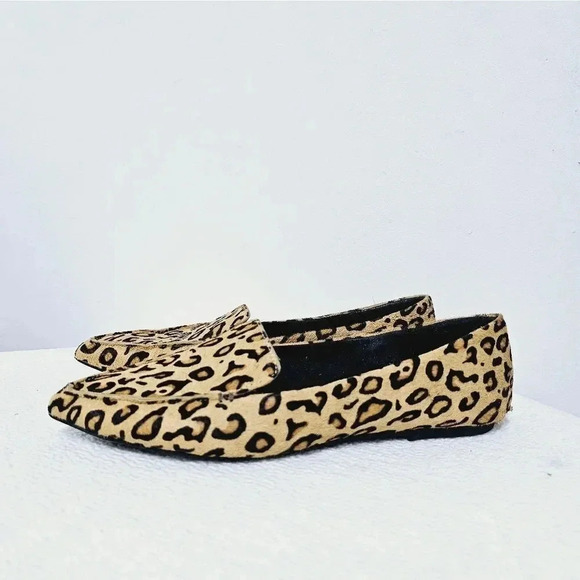 Jeffry Campbell vionnet leopard print pony hair pointed toe flats size 40 - Picture 3 of 14